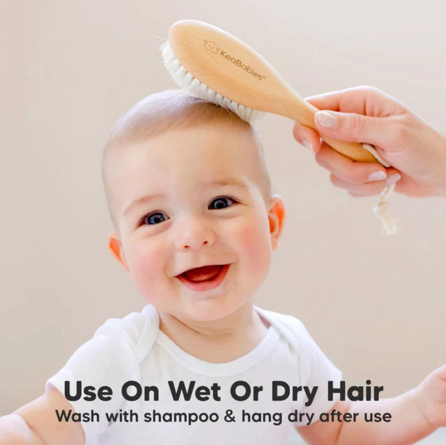 Дървена Бебешка Четка За Коса KeaBabies --- BebeMama