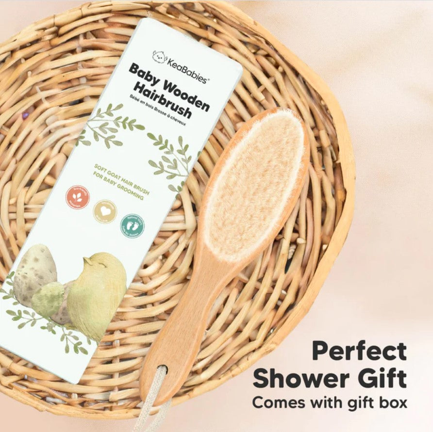 Дървена Бебешка Четка За Коса KeaBabies --- BebeMama
