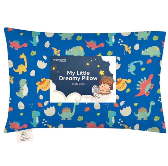 Детска Ергономична Възглавница 33х46см Сини Динозаври KeaBabies - Възглавници - KeaBabies - BebeMama