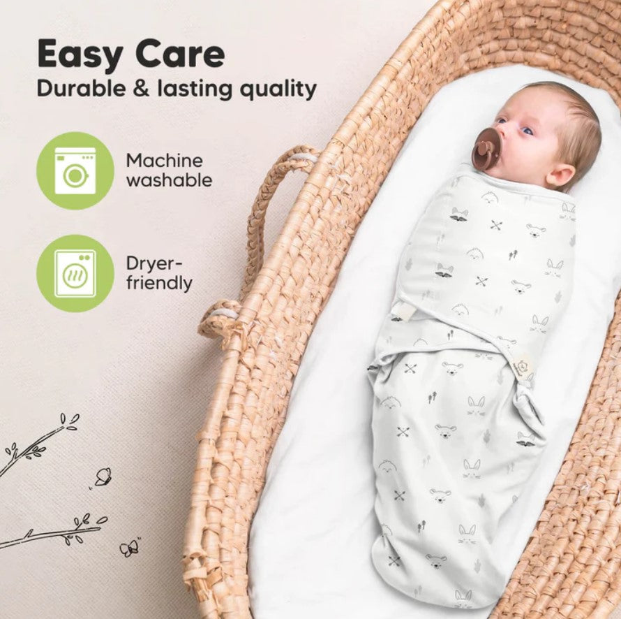 Антистрес Пелени За Повиване Organic 0-3 месеца 3бр Горски Животни KeaBabies --- BebeMama