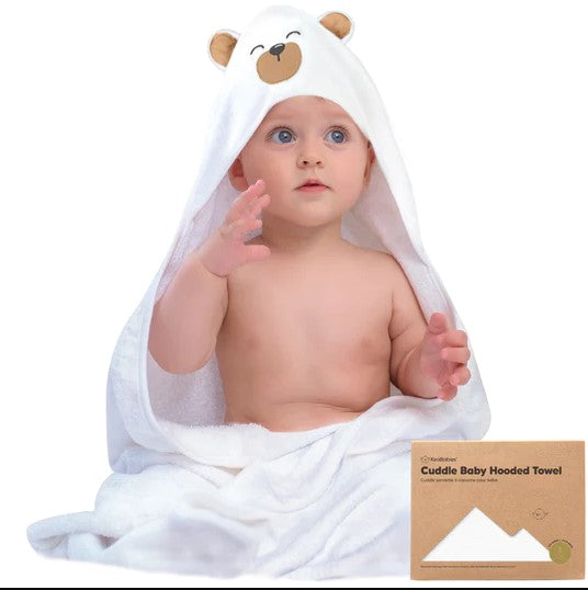 Бебешка Хавлия с качулка От Органичен Бамбук Кафяво Мече KeaBabies - Хавлии - KeaBabies - BebeMama