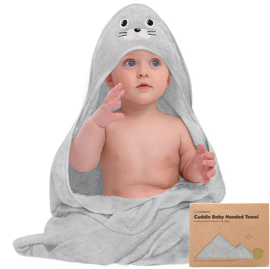 Бебешка Хавлия с качулка От Органичен Бамбук Тюленче KeaBabies - Хавлии - KeaBabies - BebeMama