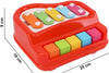 Ксилофон С Клавишно Пиано Червен 21Х20Х11 - Музикални Играчки - Thesmileofyourbaby - BebeMama