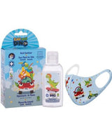 Комплект Козметичен Почистващ Препарат 100 Мл + Маска Са Многократна Употреба Eau My Dino - Бебешка Козметика - Air Val - BebeMama