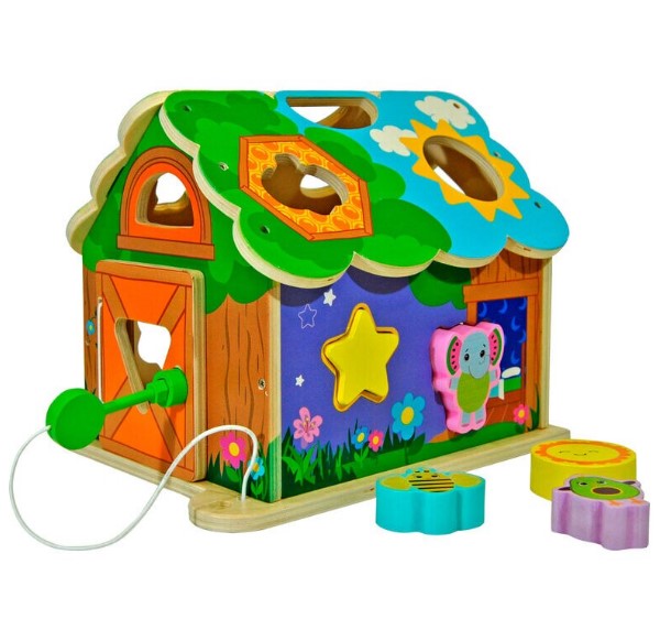 Дървен Сортер - Къща - Занимателни Играчки - Kids Licensing - BebeMama