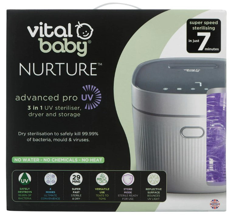 Стерилизатор С Uv Лъчи Advanced Pro С Функция Изсушаване Бял Vital Baby --- BebeMama