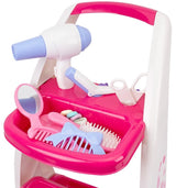 Фризьорски Комплект С Количка И Куфар И Аксесоари В Кутия 55Х37Х37 --- BebeMama