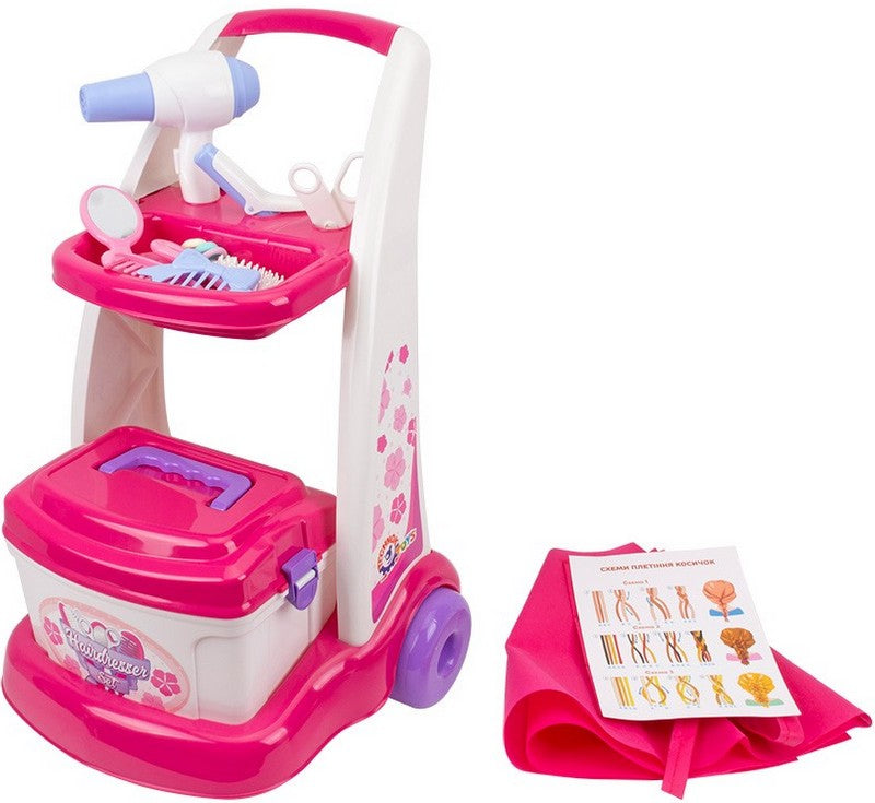 Фризьорски Комплект С Количка И Куфар И Аксесоари В Кутия 55Х37Х37 - Професии За Малки И Големи - Thesmileofyourbaby - BebeMama