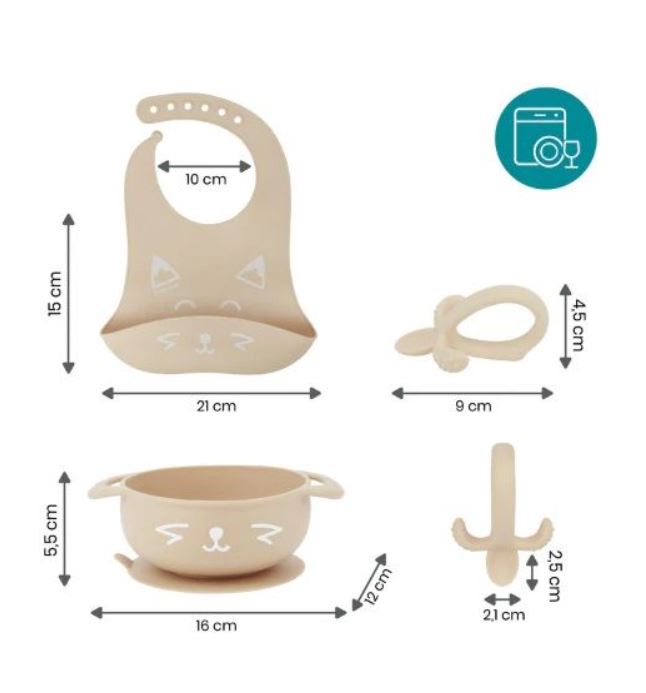 Комплект От Силикон First'Isy Лисица - Комплекти За Хранене - Babymoov - BebeMama