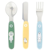 Детски Комплект Прибори За Хранене 3 Броя, Метал - Прибори - Badabulle - BebeMama