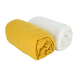 Чаршафи 2 Броя 60Х120См 100% Памук Бял/Горчица Babycalin --- BebeMama