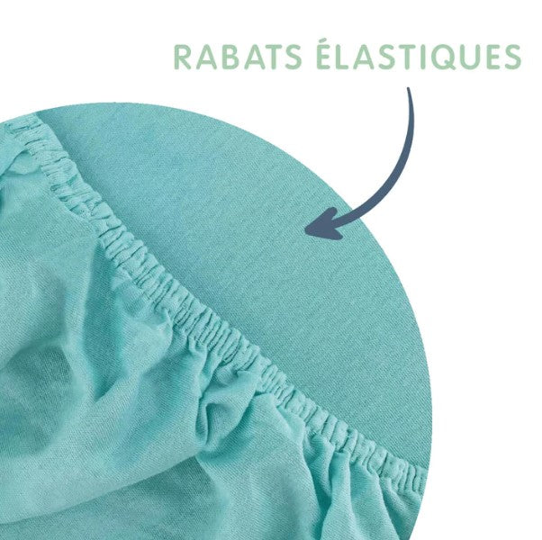 Комплект 2 Броя Чаршафи 60x120 См - Тропически-Бял Babycalin --- BebeMama