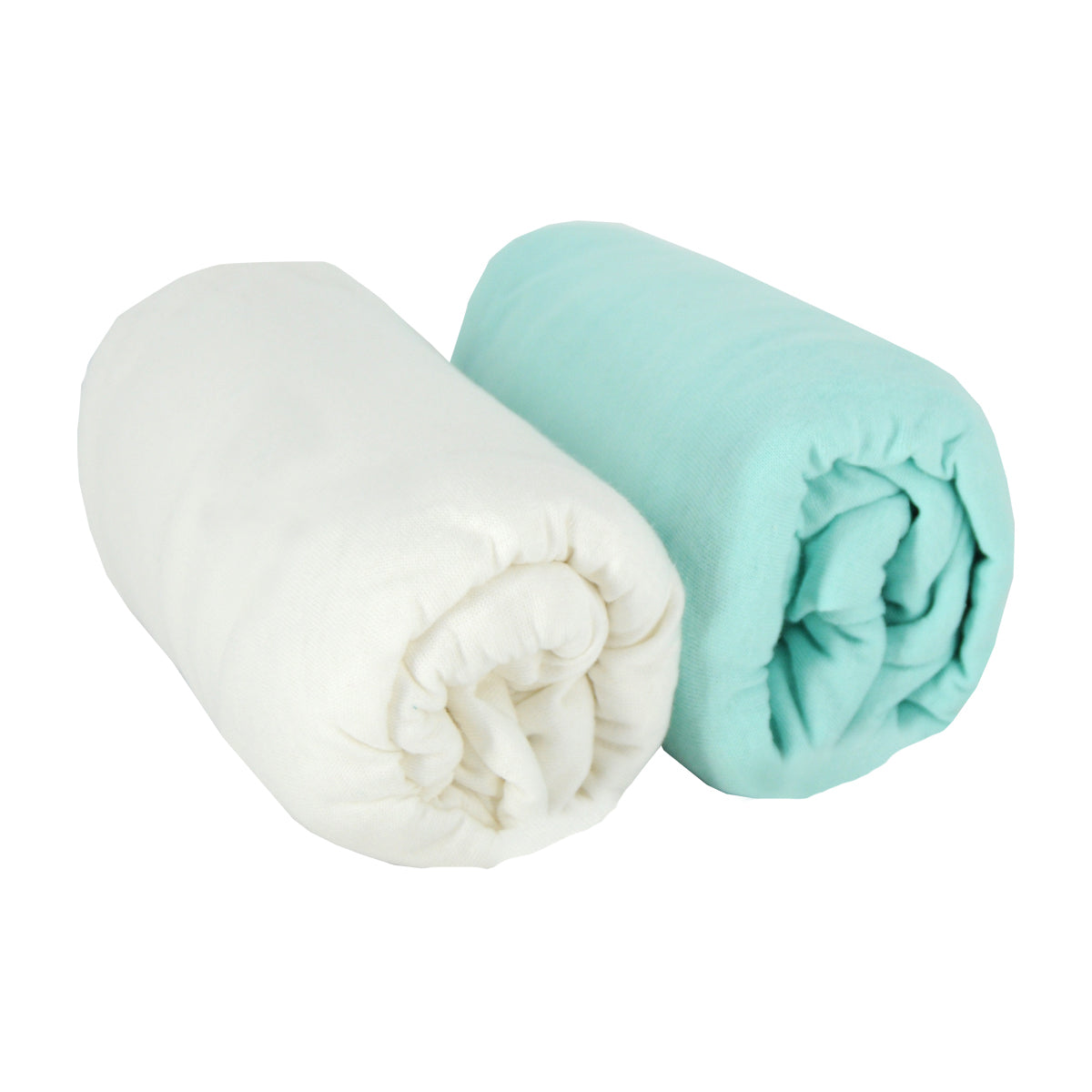 Чаршафи 2 Броя 60Х120См 100% Памук Бял/Тюркоаз Babycalin --- BebeMama