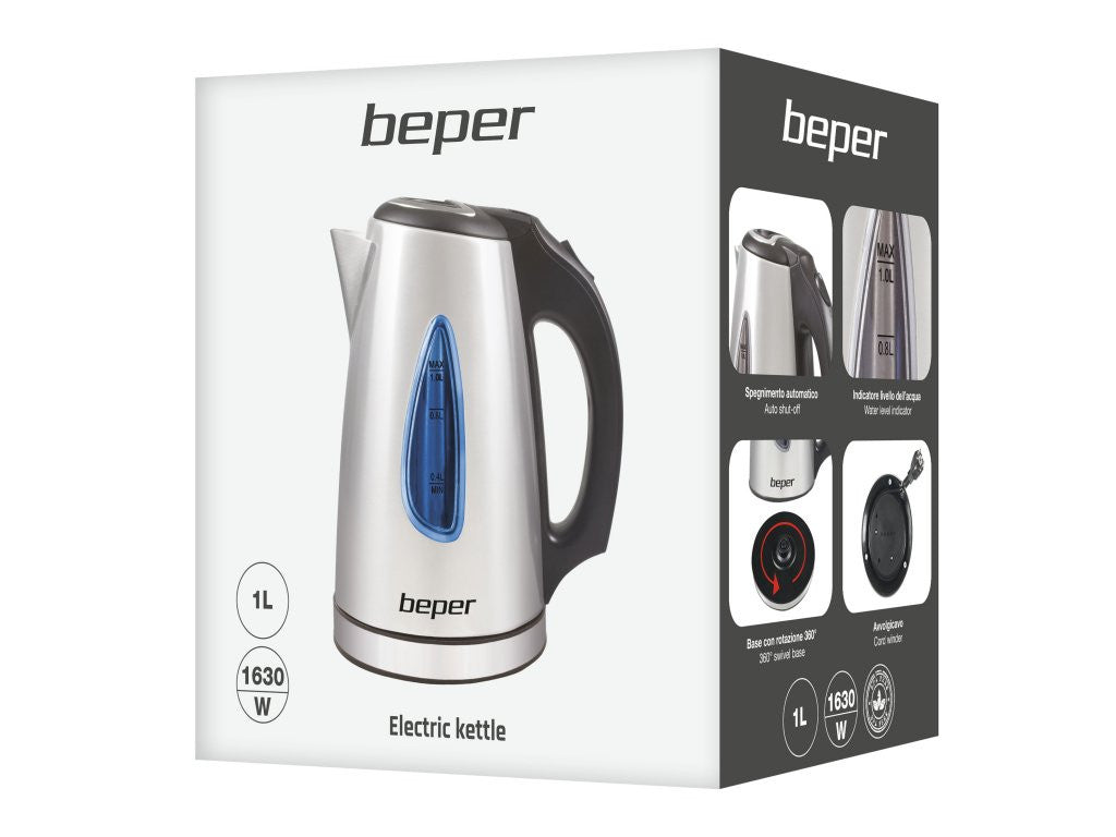 Стоманена Електрическа Кана Beper Bb.002 Инокс --- BebeMama