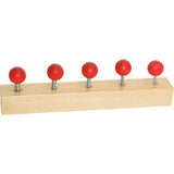 Болтове С Топка На Дървено Блокче - Монтесори Материал - Дървени Играчки - Smartbaby - BebeMama