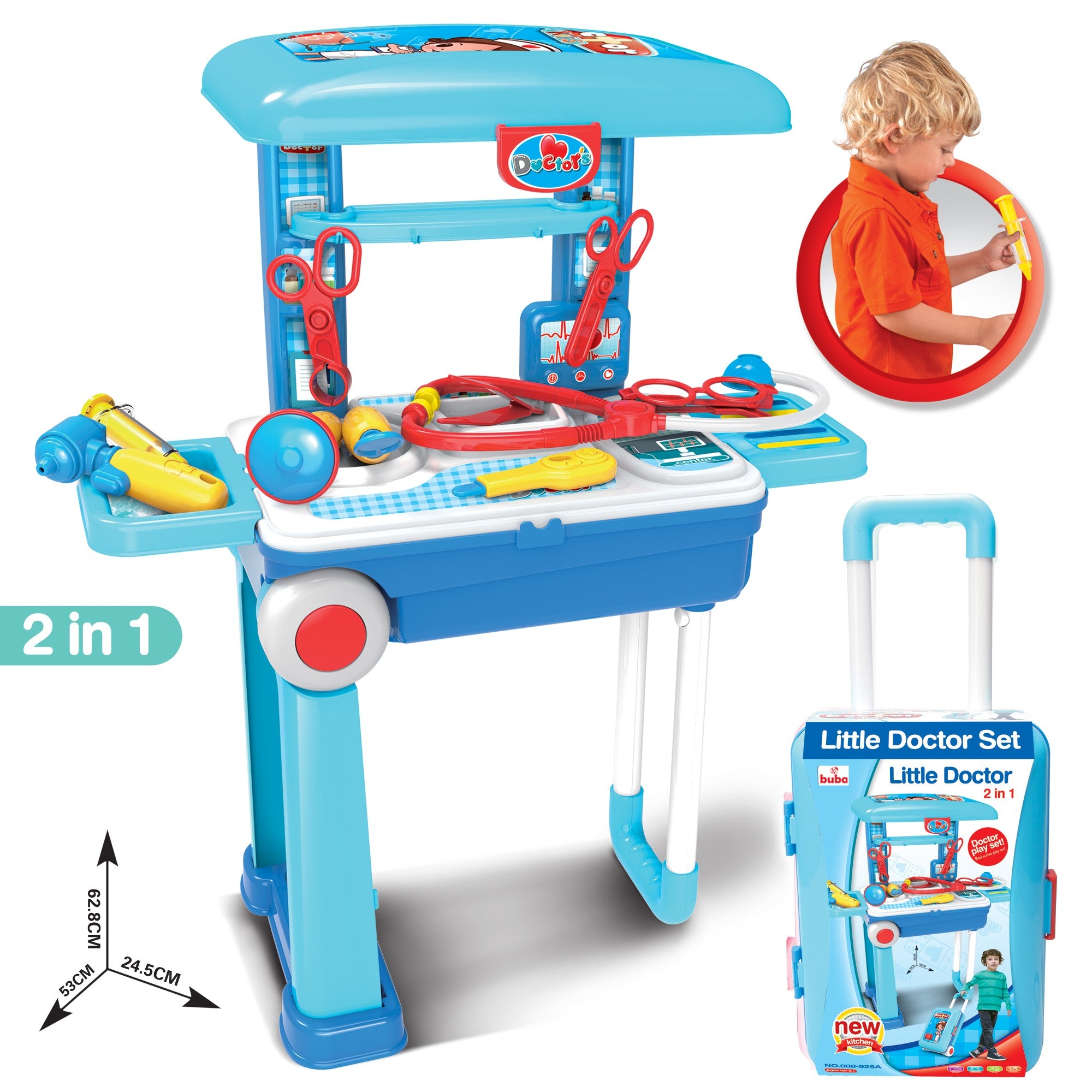 Детски лекарски комплект Buba 008-925A Медицински център - Професии За Малки И Големи - Buba - BebeMama