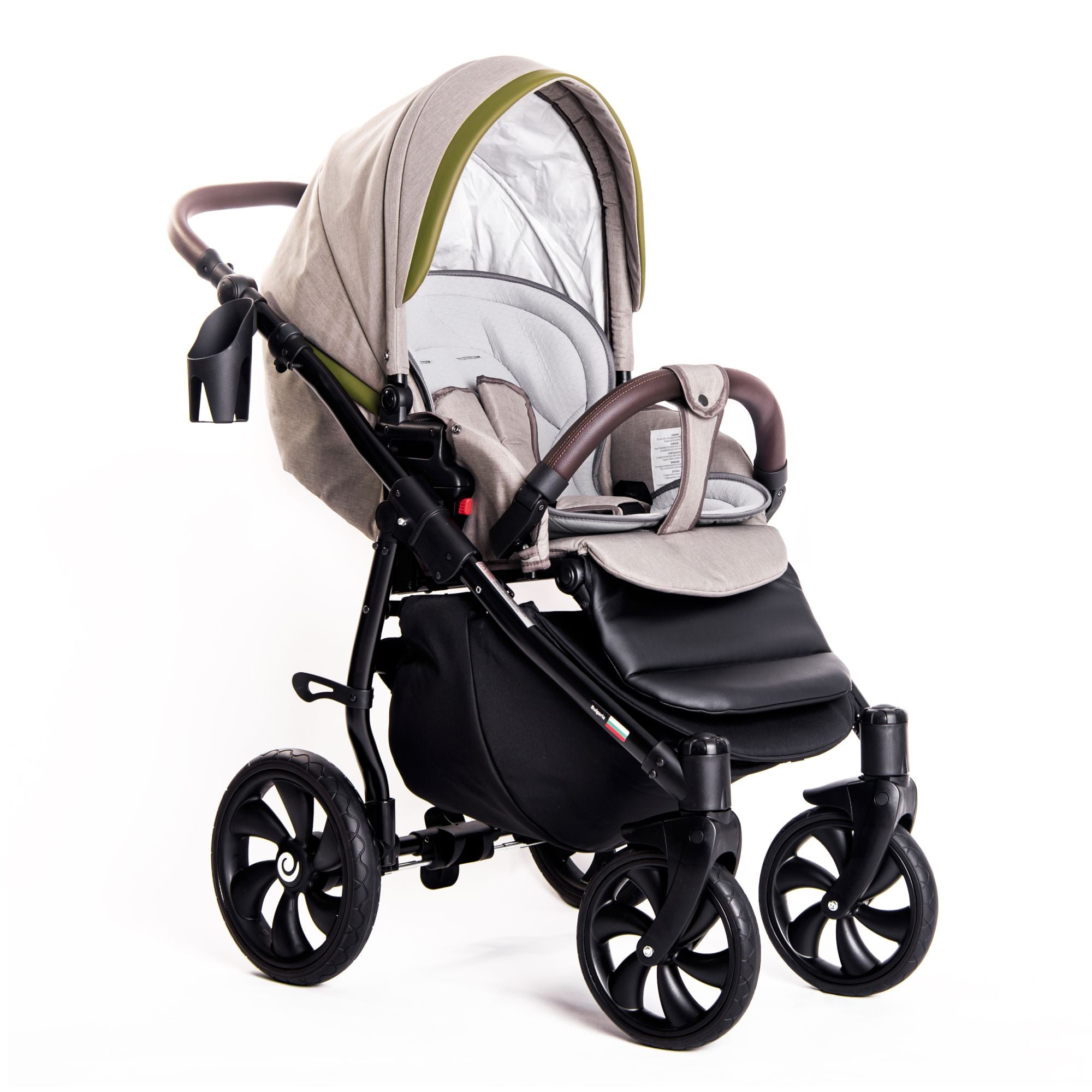 Бебешка количка Buba Estilo 924 3 в 1 Зелена --- BebeMama