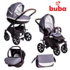 Бебешка количка Buba Estilo 930 3 в 1 Тъмносива - Комбинирани Колички - Buba - BebeMama