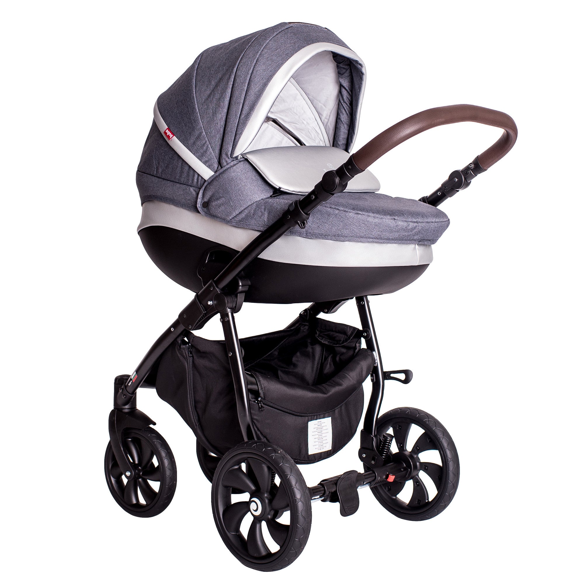 Бебешка количка Buba Estilo 930 3 в 1 Тъмносива --- BebeMama