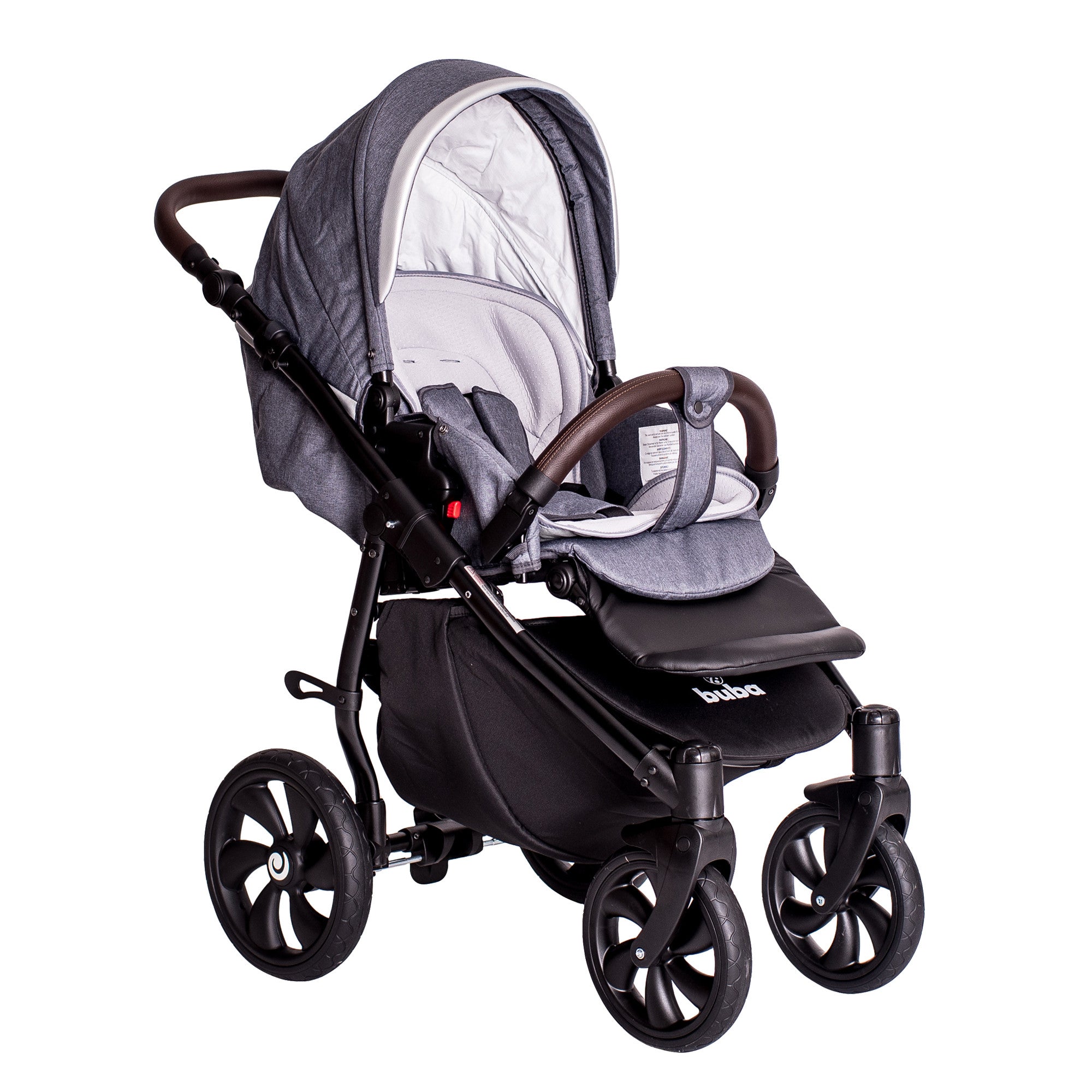 Бебешка количка Buba Estilo 930 3 в 1 Тъмносива --- BebeMama