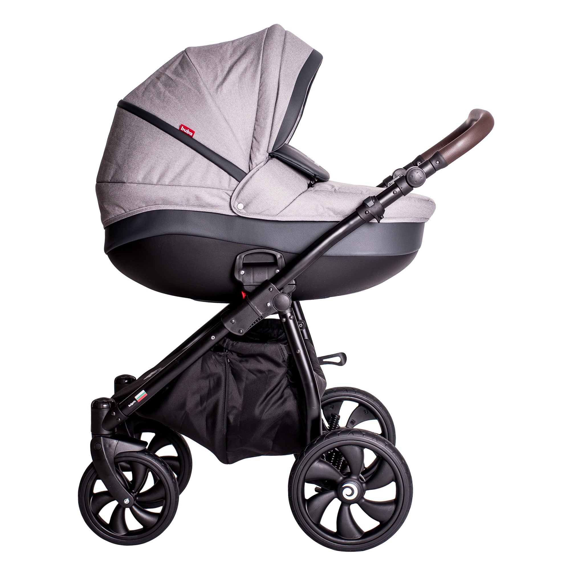 Бебешка количка Buba Estilo 932 3 в 1 Черна/Светлосива --- BebeMama