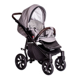 Бебешка количка Buba Estilo 932 3 в 1 Черна/Светлосива --- BebeMama