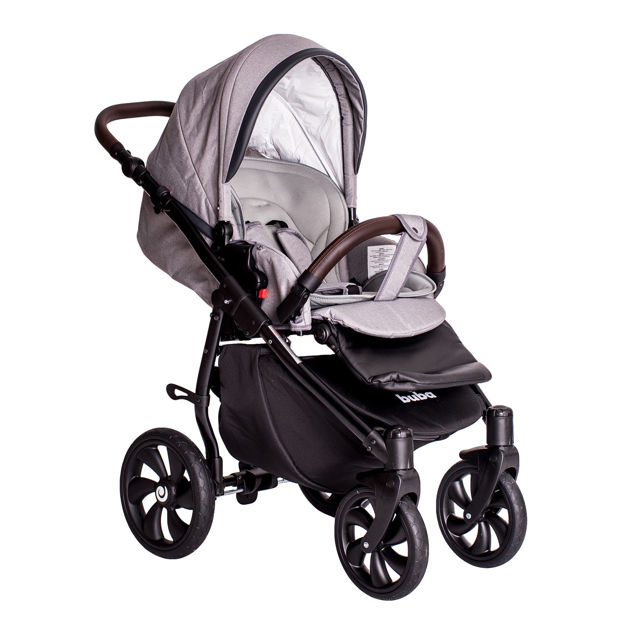 Бебешка количка Buba Estilo 932 3 в 1 Черна/Светлосива --- BebeMama