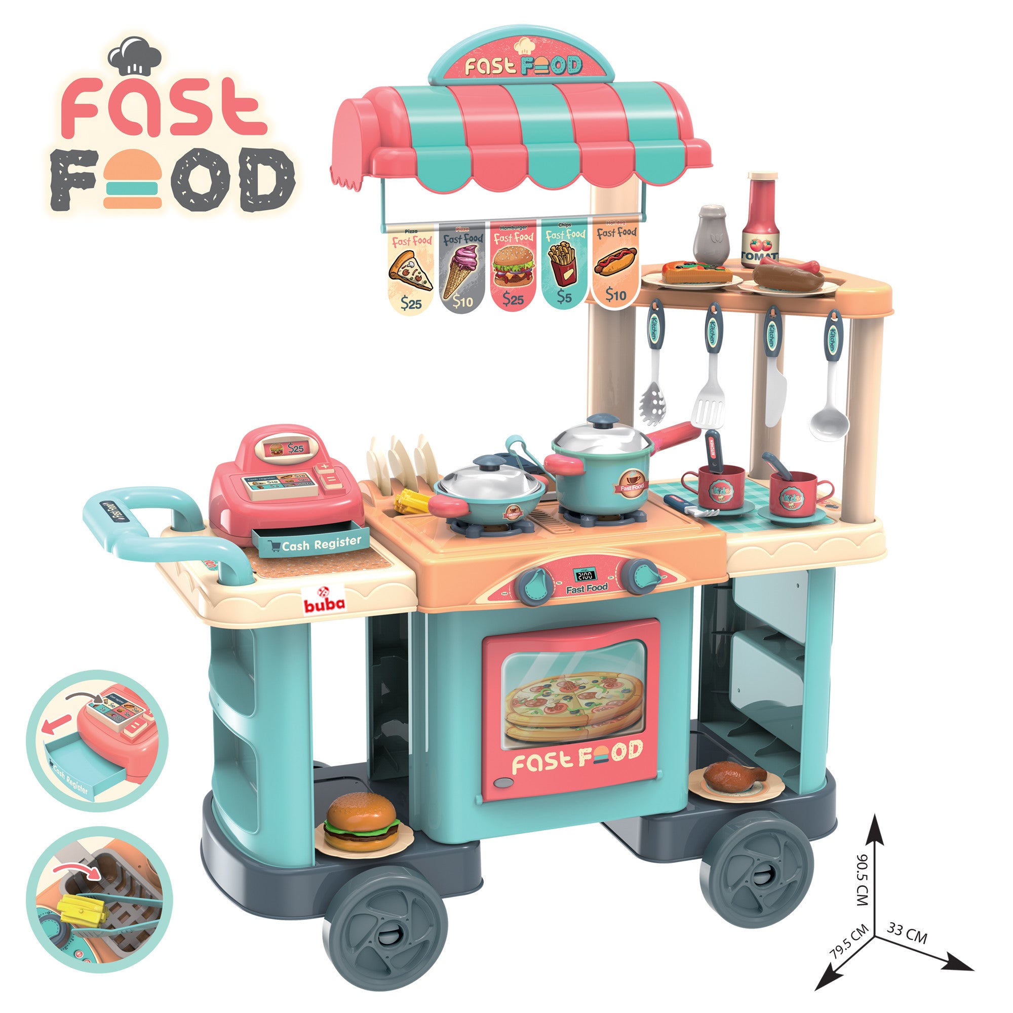 Ресторант На Колела Buba Kitchen Trolley 008-958 Синя --- BebeMama