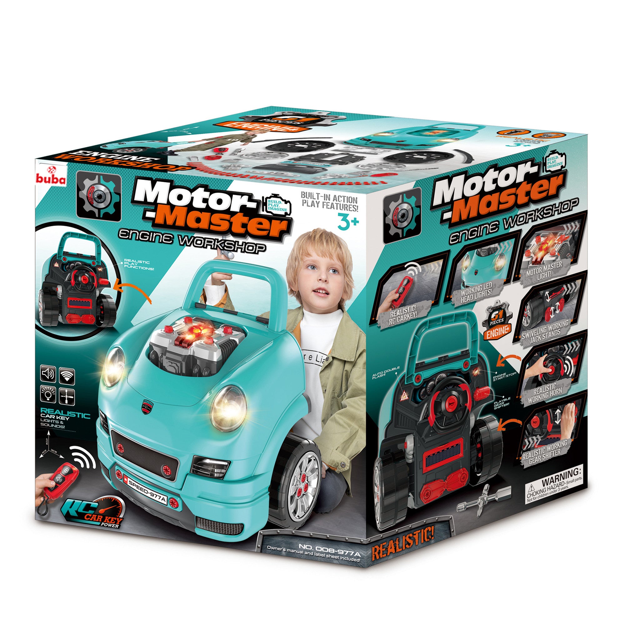 Детски интерактивен автомобил/игра Buba Motor Sport 008-977А син --- BebeMama