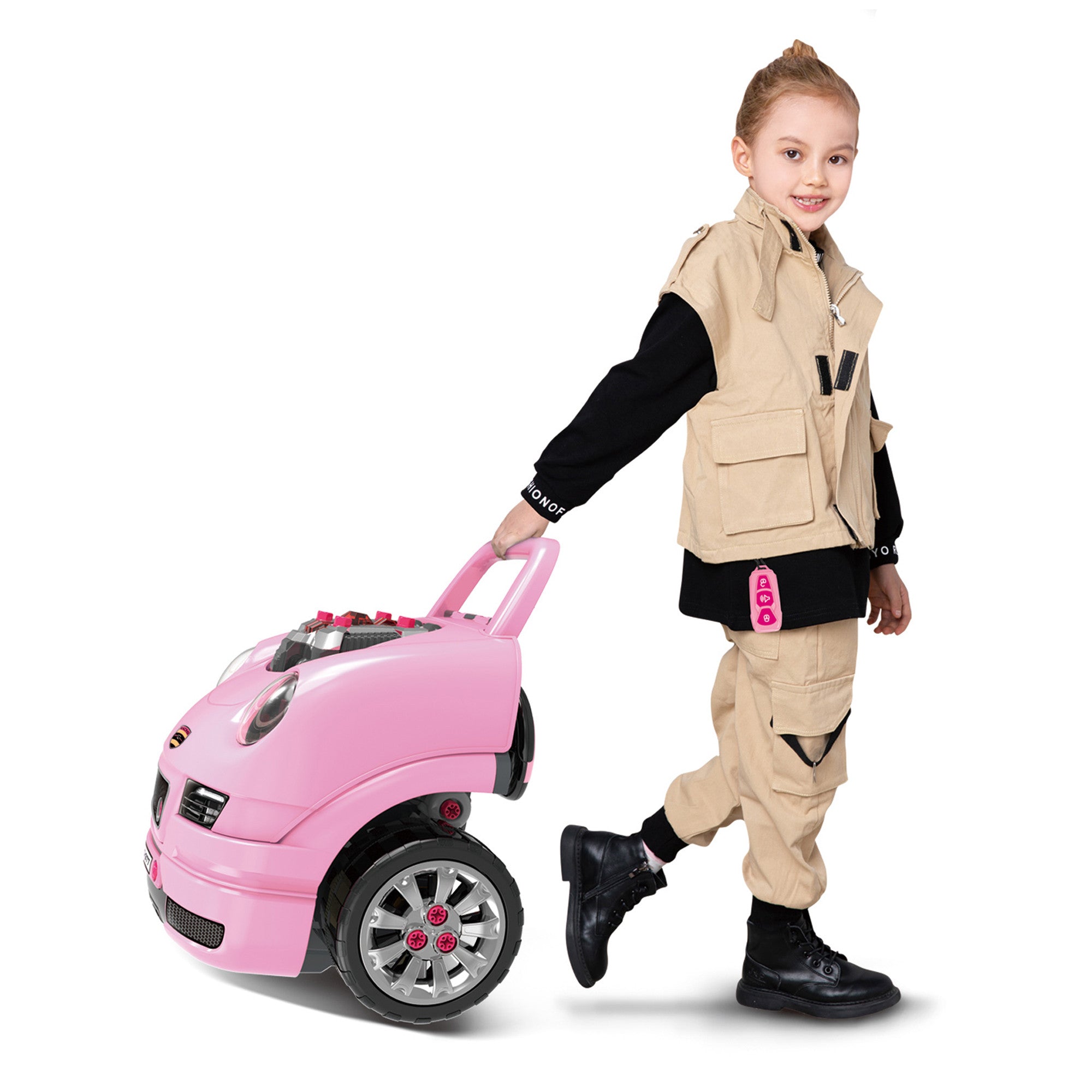 Детски интерактивен автомобил/игра Buba Motor Sport 008-977 розов --- BebeMama