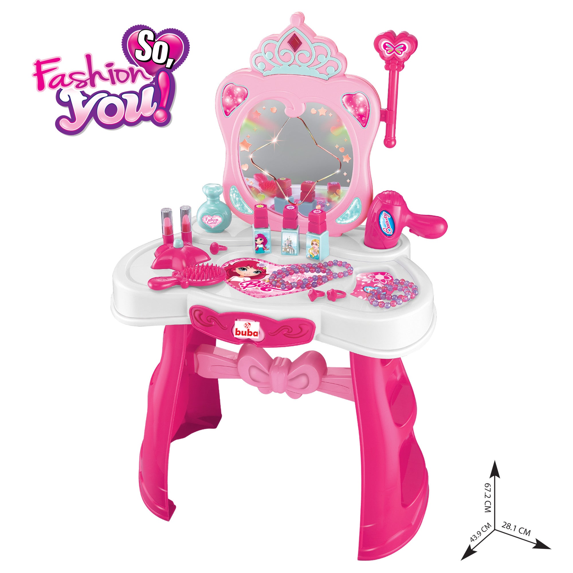 Детска тоалетка Buba Princess 008-907 Розова --- BebeMama