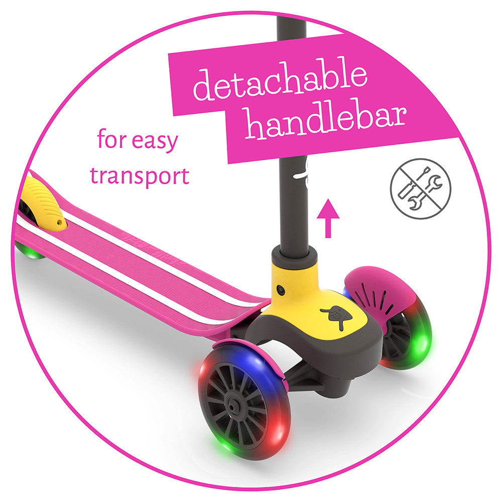 Тротинетка Chillafish Scotti Glow Розова --- BebeMama