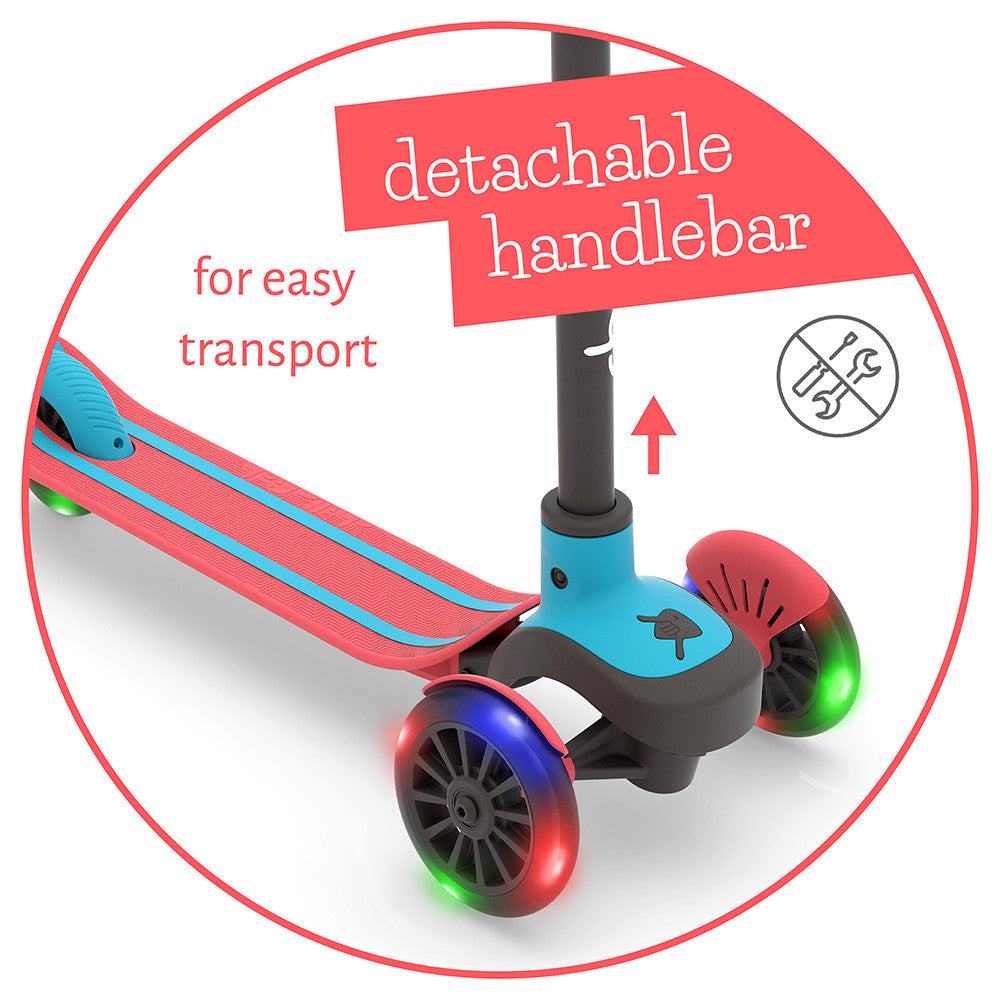 Тротинетка Chillafish Scotti Glow Червена --- BebeMama