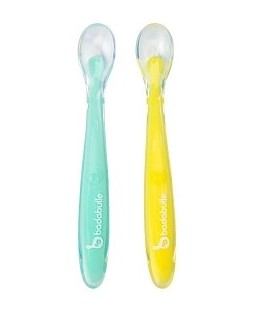 Бебешки Силиконови Лъжици 2 Броя - Прибори - Badabulle - BebeMama