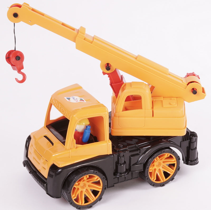 Камион Автокран Стрелата Се Вдига Мърда Напред И Се Върти На 360 Гр Куката Се Движи 28Х16Х18 - Коли, Камиони, Влакове И Самолети - TheSmileOfYourBaby - BebeMama