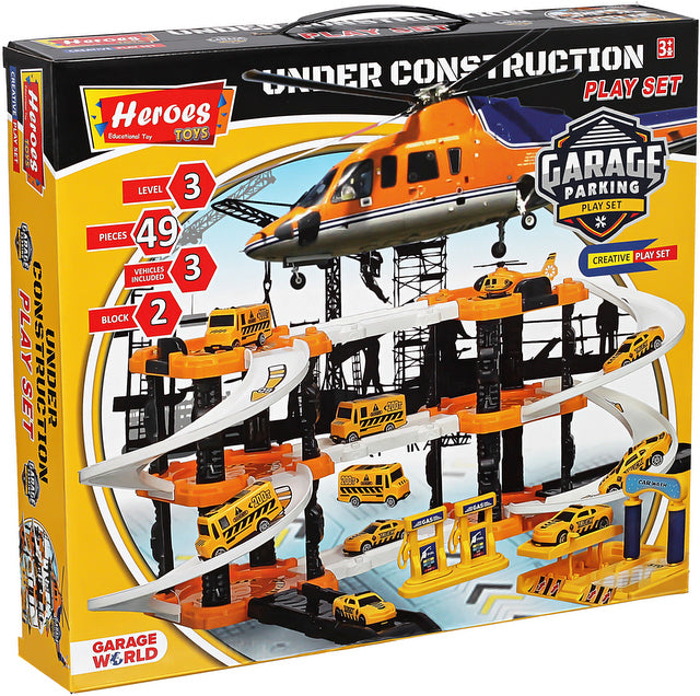 Паркинг Голям 3 Етажа И 2 Писти Строителна Площадка 44Х38Х7 - Коли, Камиони, Влакове И Самолети - Thesmileofyourbaby - BebeMama