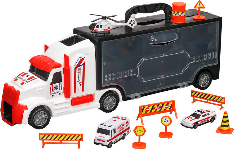 Камион С Писта За Спускане През Кабината И Бърза Помощ 50Х19Х10 --- BebeMama