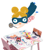 Комплект 2 Броя Стикери Super Girl За Декорация На Детска Стая, Стена, Прозорец, Мебели --- BebeMama