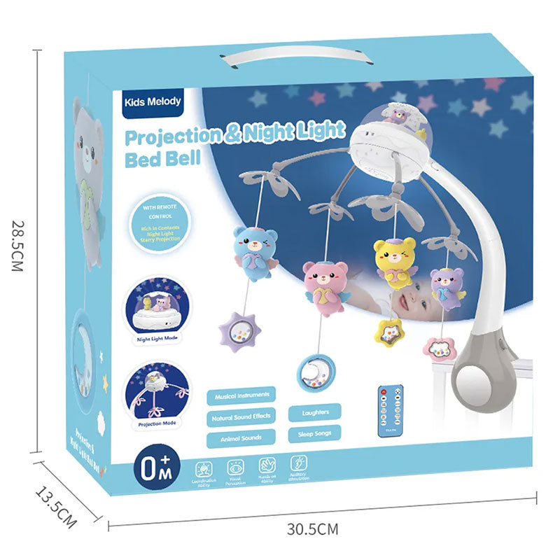 Въртележка За Кошара С Прожекция И Дистанционно - Играчки За Количка Или Легло - Raya Toys - BebeMama