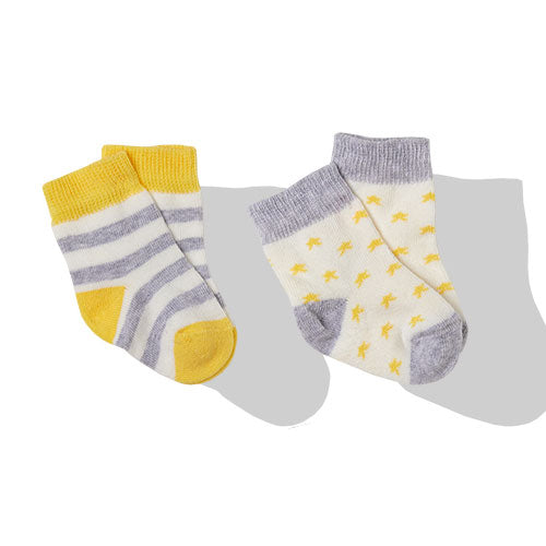S506 Чорапи 2Ч. Stagecoach Grey-Yellow 12-24М - Чорапки - Bebetto - BebeMama