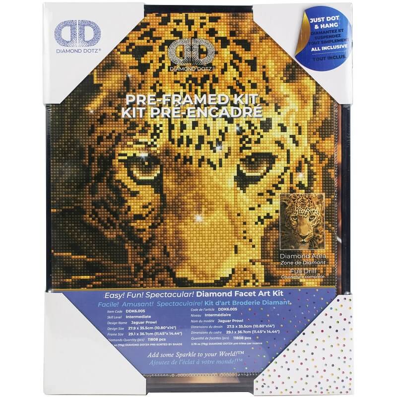 Диамантен Гоблен С Рамка Jaguar - Аксесоари За Стая - Diamond Dotz - BebeMama