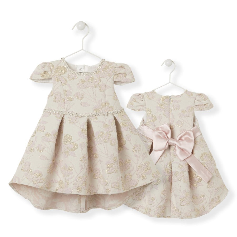 K3962 Рокля Lina Златна 6-9M/74Cm - Рокли - Bebetto - BebeMama