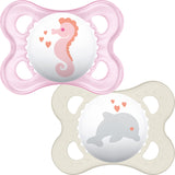 Залъгалка Nature Soother 0M+ 2 Бр. Сова+Цвете - Залъгалки - Mam - BebeMama