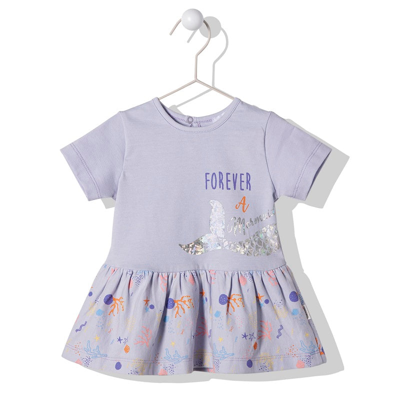 K3900 Рокля Mermaid Story Лилав 18-24M/92Cm - Рокли - Bebetto - BebeMama