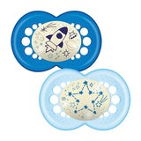 Залъгалка Night Soother Blue 6M+ 2 Бр. --- BebeMama