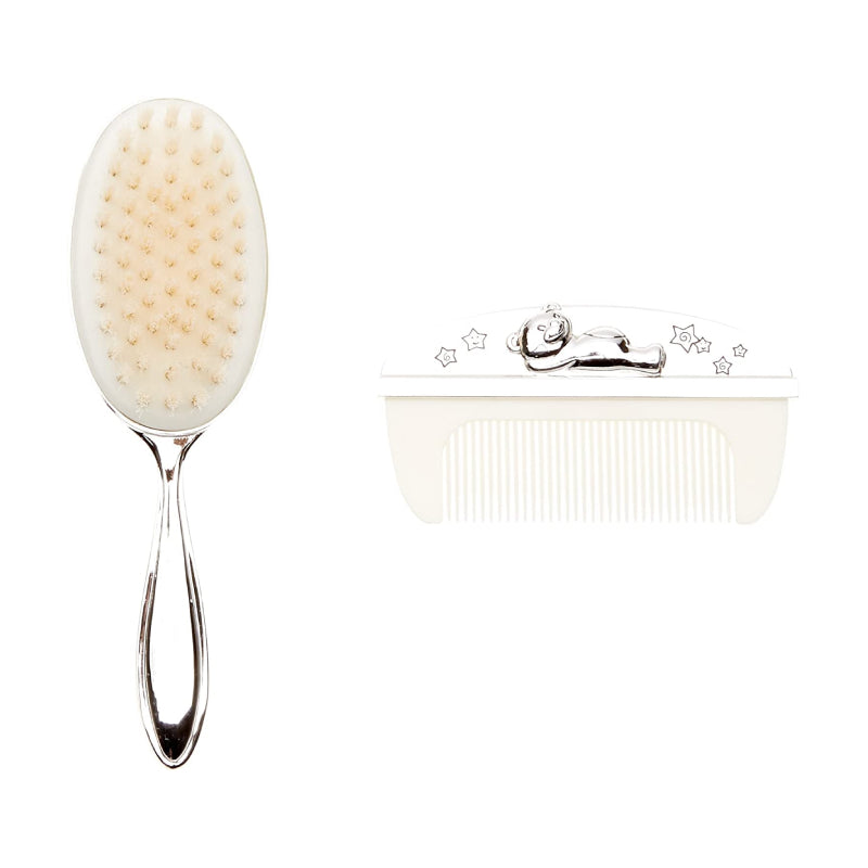Cg309C К-Т Четка И Гребен Със Сребърно Покритие - Гребени И Четки - Widdop Bingham - BebeMama