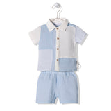 K3764 К-Кт 2Ч.Pastel Minis Син 12-18M/86Cm - Комплекти - Bebetto - BebeMama