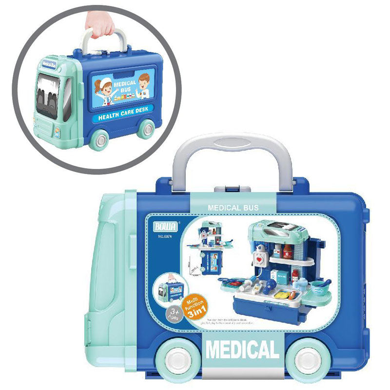 Медицински Бус 3В1 - Професии За Малки И Големи - Raya Toys - BebeMama