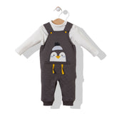 K3644 Гащеризон С Блуза Penguin Сив 92Cm - Гащеризони - Bebetto - BebeMama