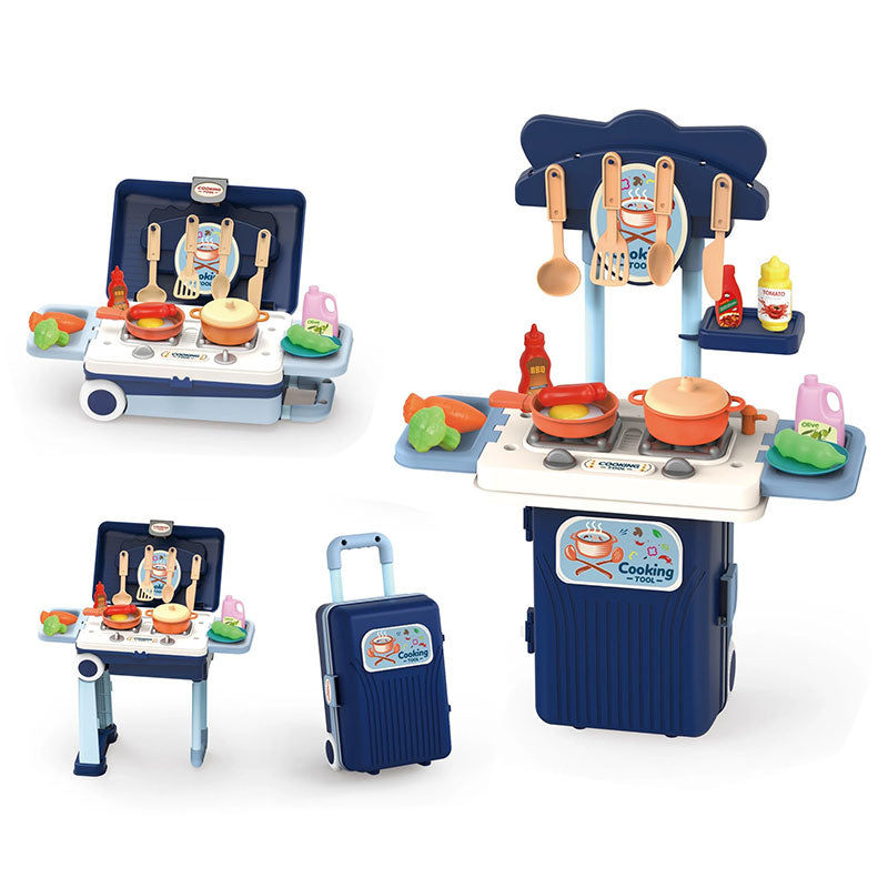 Кухня Куфар Синя 19 Части 4В1 В Кутия --- BebeMama